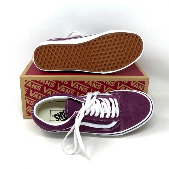 Vans Purple and White Women's Sneakers - Picture 4 of 11
